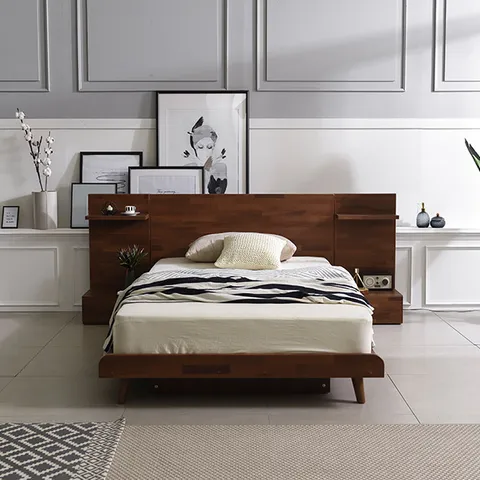 [삼익가구]밀튼 멀바우 헤드형 침대(매트제외-슈퍼싱글) +할인쿠폰