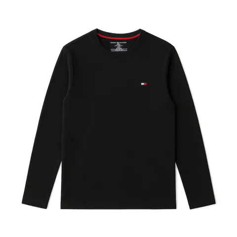 타미힐피거 코어 플래그 남성 긴팔티셔츠 긴팔티 블랙 09T3118-001 +할인쿠폰