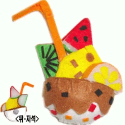 아트박스/오피스큐 반품불가 펠트공예과일빙수냉장고자석만들기