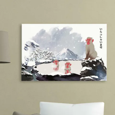 아트박스/꾸밈 iw678-원숭이와일본여행_중형노프레임