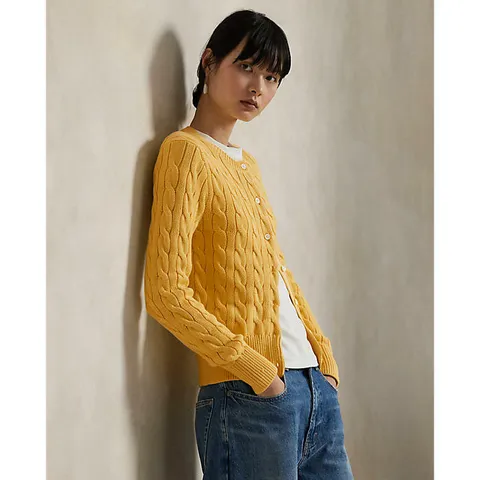 [현대백화점] 폴로 랄프 로렌 여성 케이블 니트 코튼 크루넥 카디건(WMPOSWENDW20457700)