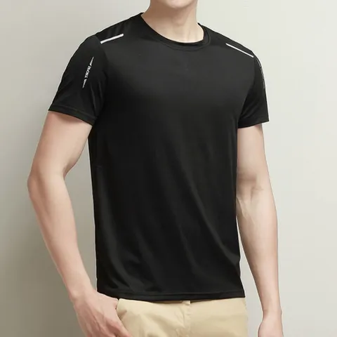 반팔 티셔츠 반팔티 남자 2컬러 철 얇은 메쉬 통기성 냉감 반팔티셔츠 여름