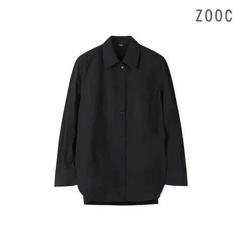 [ZOOC] 코튼 박시핏 셔츠 BK_Z241MSC006 +할인쿠폰