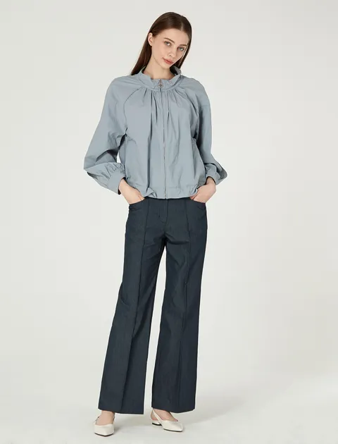 [현대백화점] 더레니본 리본 셔링 집업 점퍼 RE21C3JP702