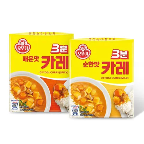[오뚜기] 3분 카레 매운맛 200g x 12개 + 3분 카레 순한맛 200g x 12개