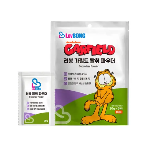 러봉 가필드 디오더라이저 파우더 100g 고양이 모래 탈취제
