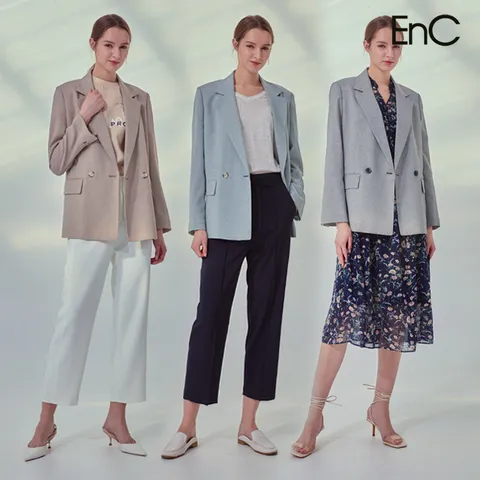 [런칭가 119000원] EnC 이앤씨 린넨 블랜딩 시그니처 자켓 1종((ENJK32505A))