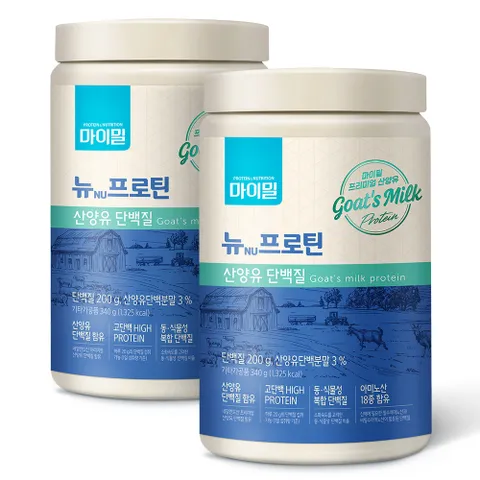 [대상웰라이프] 마이밀 뉴프로틴 산양유 340g  2통
