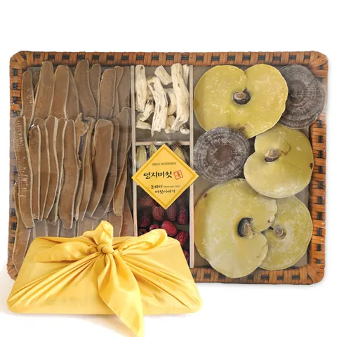 [동화농수산]국내산 영지버섯 선물세트 슬라이스 2호/보자기포장