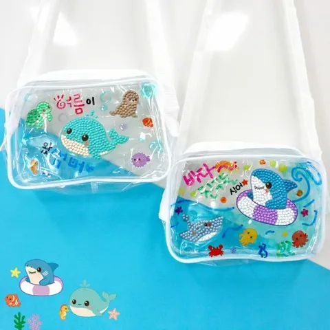 피오피스토리 NEW바다동물 여름 보석십자수 크로스백(2종택1)