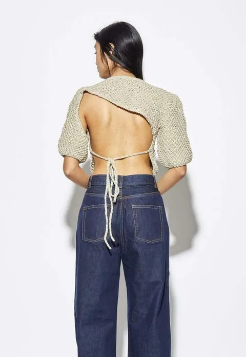 해외배송 The Knotty Ones 블라우스 Knotty Ones Lake Galve 리넨 탑 내추럴 +할인쿠폰