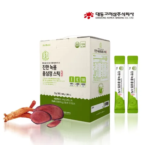 (소비기한 27.04.17)[본사직영] 대동고려삼 진한 녹용 홍삼정스틱 10g x 100포 (1박스) 뉴질랜드 녹용