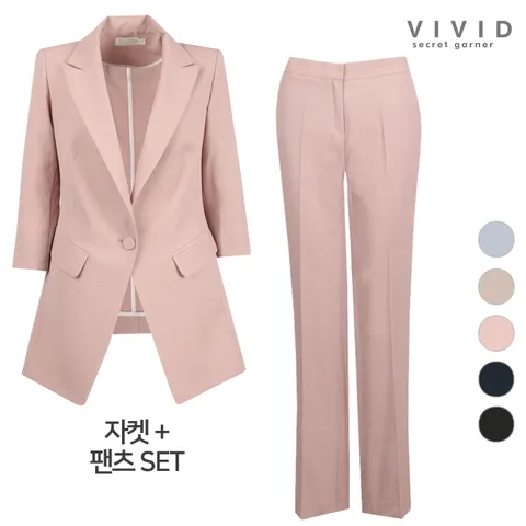 VIVID SET 여성 여름 마터치 정장자켓+정장팬츠 세트 - 현대Hmall