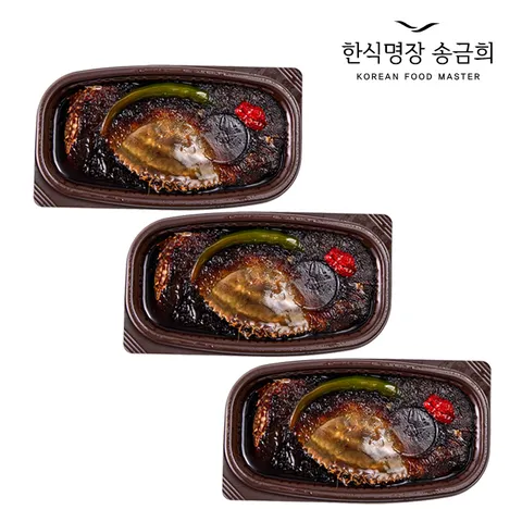 한식명장 송금희 반찬 국내산 가마솥 간장게장 650g x 3개