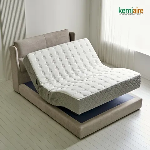 케미에르 클래식 패브릭 조야원단 슈퍼싱글침대(모션배드)+매트리스 KBM-922