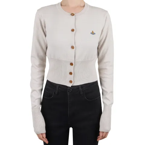 비비안웨스트우드 25FW 여성 베아 캐시미어 크롭 가디건 크림 1803002U Y001V A402 +할인쿠폰