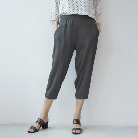 엄마옷 마담4060 인견플리츠팬츠-XMPN204001-