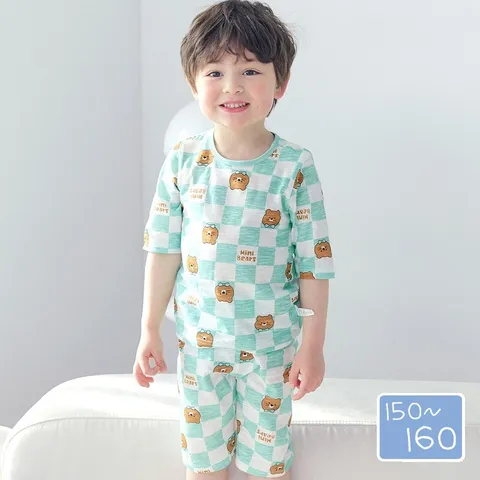 바풀 MK SS63-10 주니어내복 7부 순면 아동 실내복 잠옷 상하