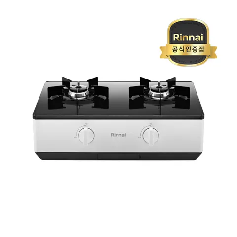 [2024년 신상] 린나이 펄화이트 컬러 스탠딩 가스레인지 2구 택배발송상품 RTR-643CJ +할인쿠폰