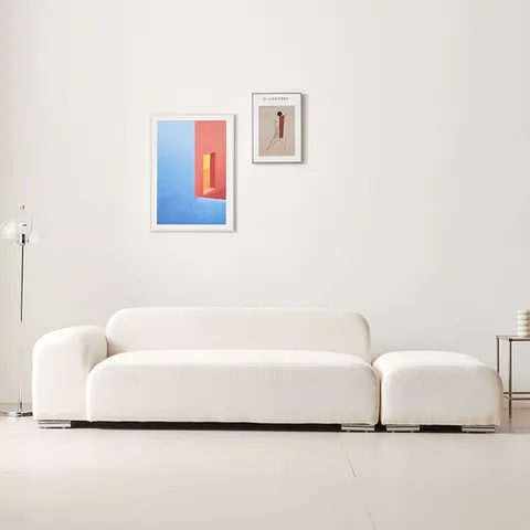 보루네오 마르체 다우 3인용+스툴 아쿠아텍스 소파 BCU834C