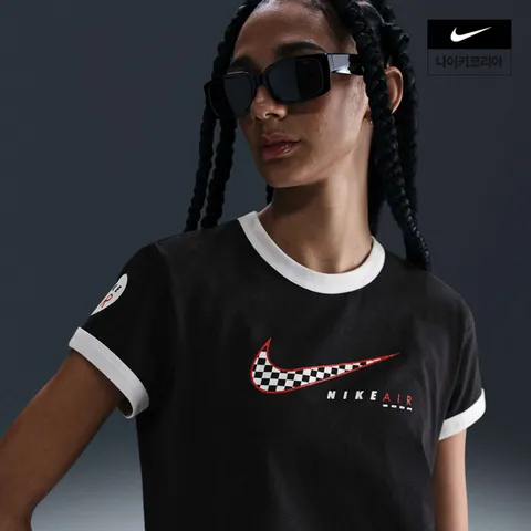 [나이키코리아공식][나이키] 스포츠웨어 클럽 여성 반팔 티셔츠 HQ1708-010 +할인쿠폰
