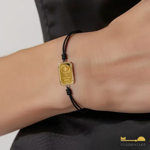 [100% MADE IN ITALY]{골든클레프} 24K 플로렌스 골드바 팔찌(24K 1g+18K 0.4g) +무이자12개월