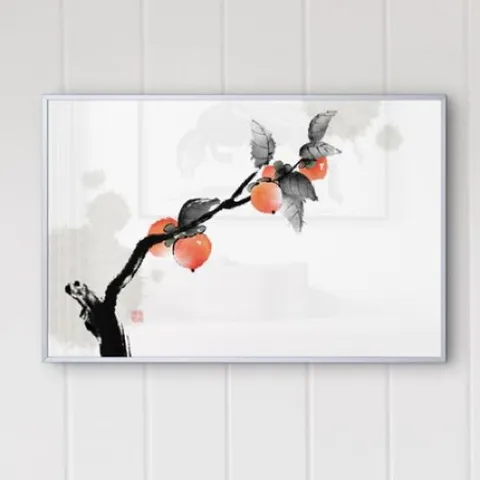 아트박스/꾸밈 iq107-복을주는감나무_수묵화_중형메탈액자