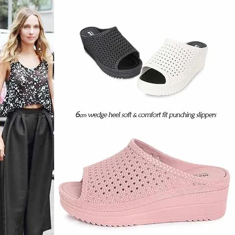 [하프클럽/까미에뮤즈]kami et muse 펀칭 소프트 웨지 슬리퍼_KM20s234-1