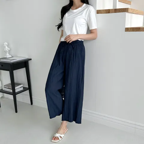 여성용 달라붙지 않는 시원한 여름 통바지 +할인쿠폰