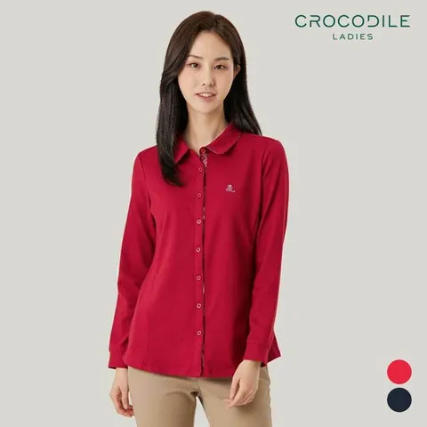 [N][크로커다일레이디] 베이직단추카라티셔츠_CLBWTS205