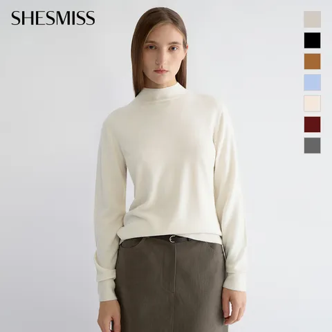 [본사공식] 쉬즈미스 소프트 모크넥 니트_SSKPOO42600 +할인쿠폰