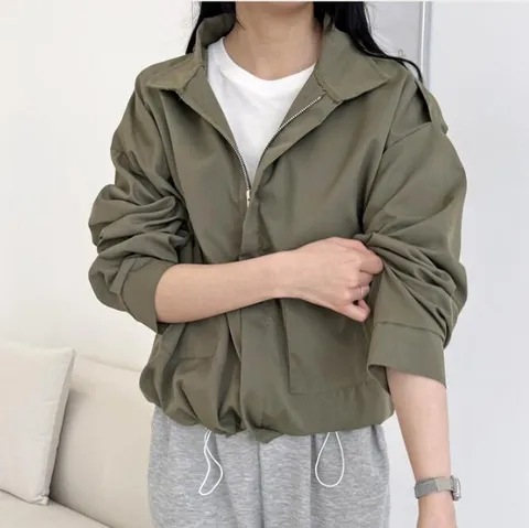 봄점퍼 자켓 재킷 잠바 아우터 점퍼 집업 야상 바람막이 오버핏 여성