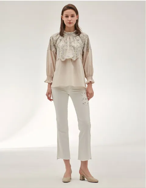 [현대백화점] [손정완] 스모킹 보석 블라우스 ZDR3131150