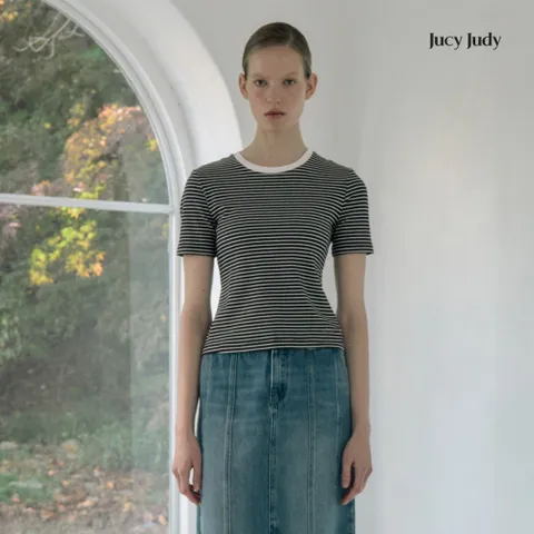 [쥬시쥬디] 스트라이프반팔티셔츠 JZTS021E +할인쿠폰