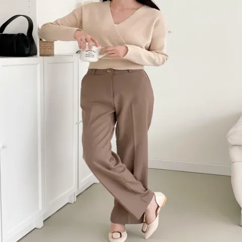 여자 셋업 FW 꾸안꾸룩 H라인 속기모 브랜드뉴 팬츠_6