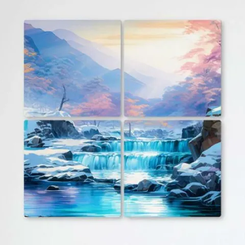 아트박스/꾸밈 ec055-멀티액자_풍수가을계곡