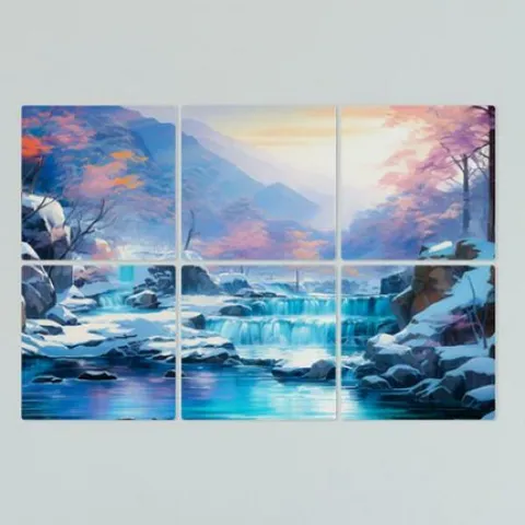 아트박스/꾸밈 ec056-멀티액자_풍수가을계곡2