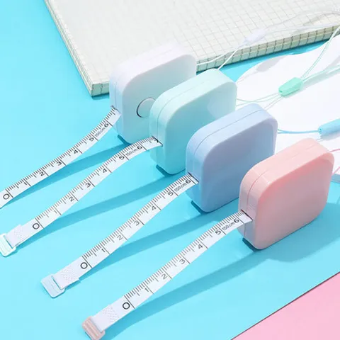 아트박스/느낌상점 원터치 파스텔 다용도 미니 줄자 허리 피팅 자동 BMI