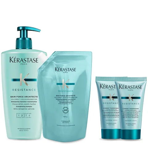 [현대백화점] [케라스타즈][12월] 세트 방 포스 아키텍트 대용량 샴푸 1L (본품 500ml + 리필 500ml) +할인쿠폰