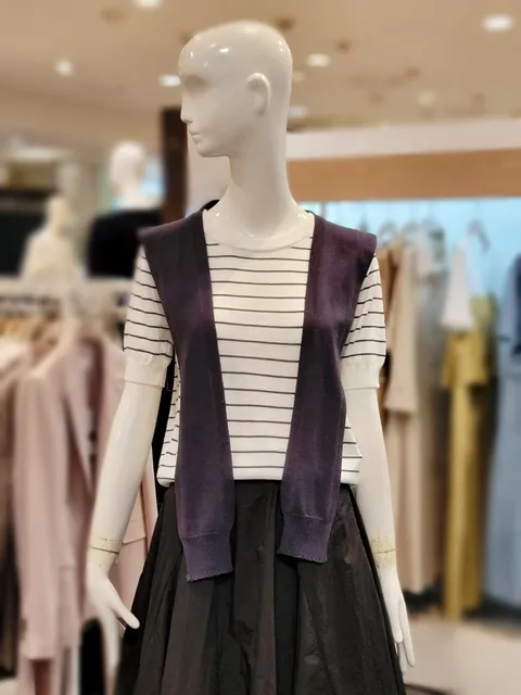 [현대백화점] [비지트인뉴욕] 스트라이프 숄 세트 니트 VA5SK76 +할인쿠폰