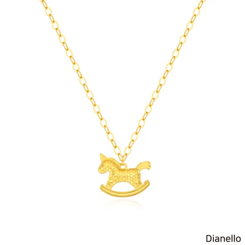 [ 최초공개 사은품 전격공개]디아넬로24K 럭키 유니콘 목걸이+ (방송) 24K 금박 페가수스 키링+ 999 실버 행운 말 수표 