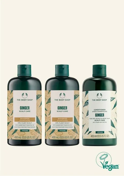 [현대백화점] [더바디샵] 진저샴푸 대용량 기획세트(샴푸2+컨디셔너1) +할인쿠폰