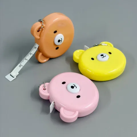 아트박스/굿즈하우스 일본 곰돌이 원터치 피팅 휴대용 줄자 2m