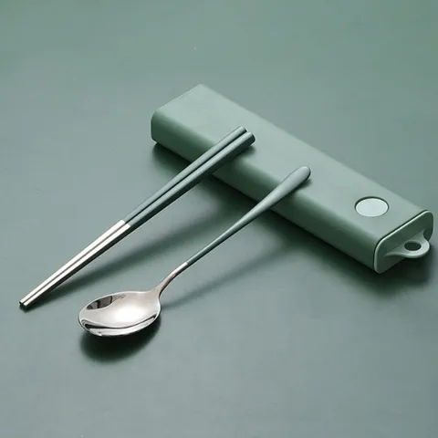 휴대용 수저세트 개인 숟가락 무소음 수저통