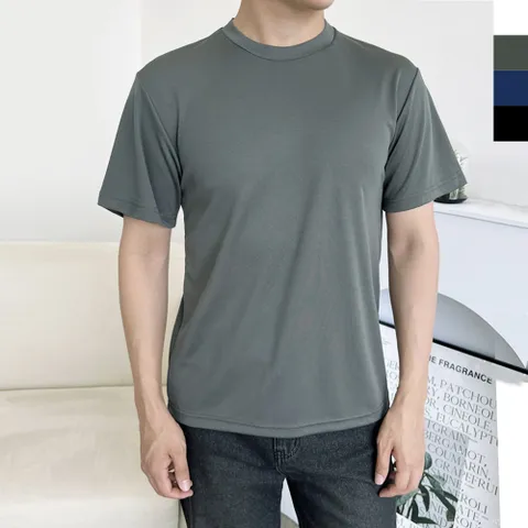 [모로엠] 드라이 기능성 남성 라운드 반팔 티셔츠 DM-PTH-QDAE720M