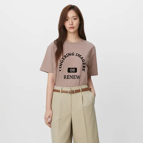 [현대백화점] [플라스틱아일랜드] 로고 루즈핏 티셔츠 (PR7CH831)