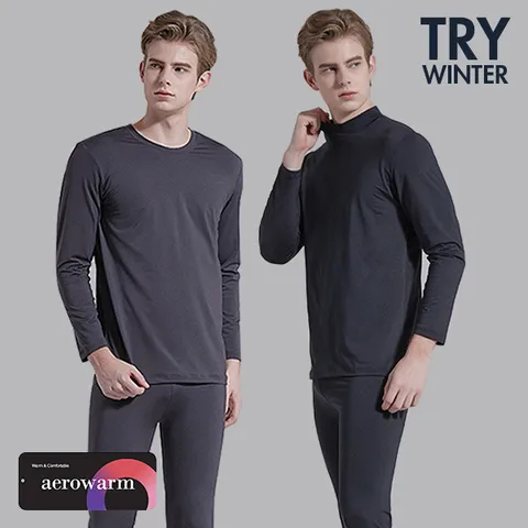 [트라이]홈쇼핑 남성 멀티웨어 기모 내복/내의 상하 2세트(4종)