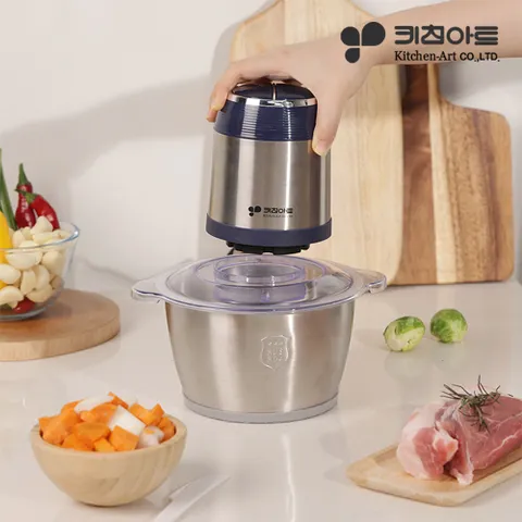키친아트 2in1 멀티다지기 전동쵸퍼 분쇄기 KM-N14FM / 유리+스텐볼 마늘박피기 - 현대Hmall