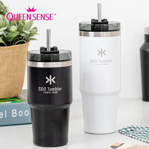 세신퀸센스 수 보온보냉 텀블러(스텐빨대포함) 2종SET(600+900)