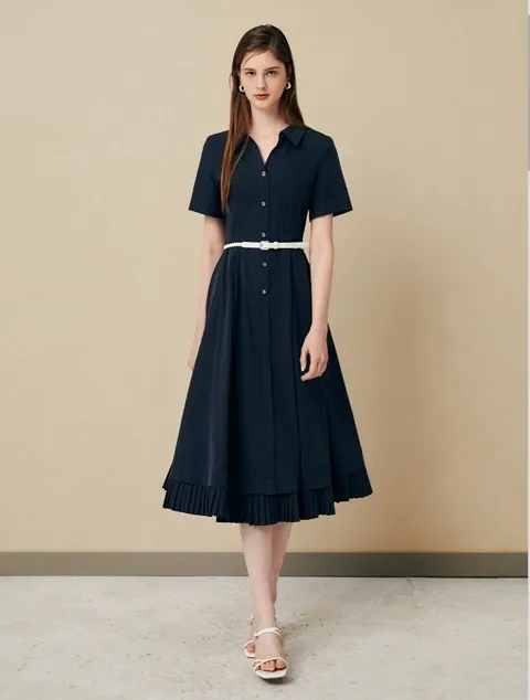 [현대백화점] JIGOTT 지고트 JR6A0OP144 플리츠 디테일 원피스   +할인쿠폰(모든구매고객께 예쁜양말증정∼)